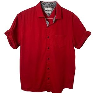 Red Casual Alex Vando Button Down